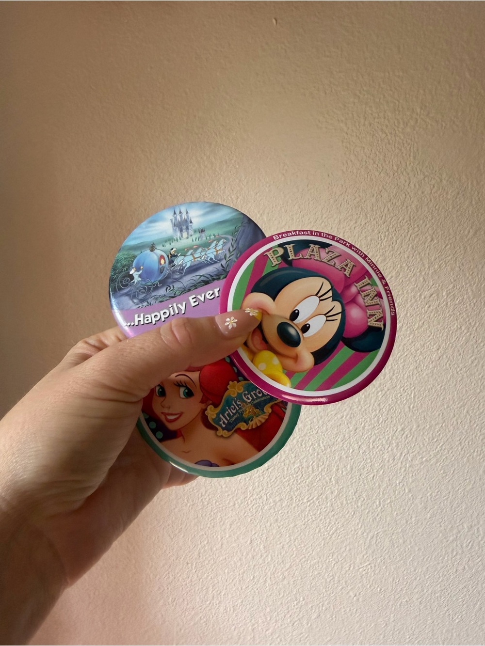 Disneyland Cinderella Carriage Collectible Button - Purple & Blue